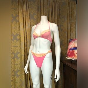 Gotcha Vintage Pink Yellow Gold Bikini
